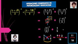 6 OPERACIONES COMBINADAS DE POTENCIACION Y RADICACION [upl. by Corella]