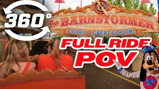 The Barnstormer Coaster  FULL RIDE POV in 360°  Magic Kingdom in Disney World [upl. by Anaihs905]