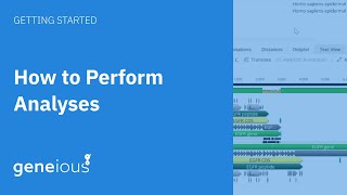 How To Perform Analyses in Geneious Prime [upl. by Ayr]