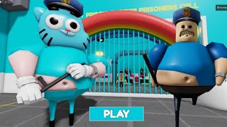 GUMBALLS BARRYS PRISON RUN OBBY roblox scaryobby obby pomni [upl. by Dibbrun]