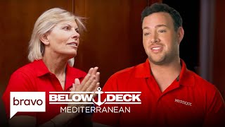 Captain Sandy Yawn Brings Back Kyle Viljoen  Below Deck Mediterranean S8 E3  Bravo [upl. by Dirgis44]