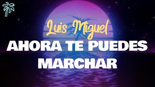 luis miguel  AHORA TE PUEDES MARCHAR letra [upl. by Mowbray]