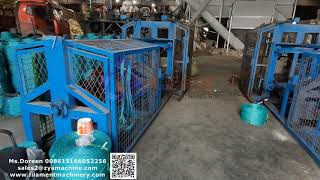 PET rope production line plant with 100 recycled PET bottle flaskes [upl. by Christyna]