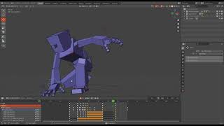 【Blender】1時間でアニメーション作成『着地』タイムラプス [upl. by Selma]