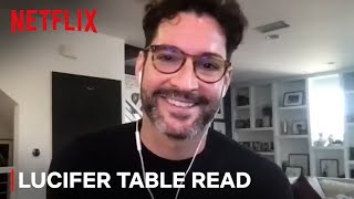 Lucifer Table Read  Season 1 Episode 1  GeekedWeek [upl. by Lilahk]