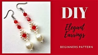 Earrings tutorial DIY earrings How to make beautiful earrings Beading tutorial [upl. by Rebmyt883]