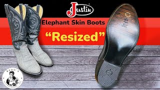 Justin Elephant skin Boots Resized [upl. by Granny]