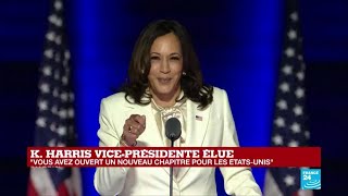 REPLAY  Discours de Kamala Harris viceprésidente élue des ÉtatsUnis [upl. by Ynohta785]