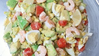 Salade Avocat Crevette  Shrimp Avocado Salad [upl. by Clementius]