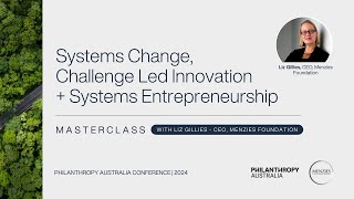 Masterclass Systems Change Challenge Led Innovation  Systems Entrepreneurship with Liz Gillies [upl. by Ellenohs]