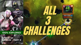 All 3 challenges Part 4 Spring Of Sorrow Annihilus Fight hearthacker mcoc [upl. by Aicilyhp476]