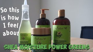 OKABOUT THIS SHEA MOISTURE 🥑🥬POWER GREENS🥬🥑 HONEST FIRST IMPRESSION [upl. by Euhc]