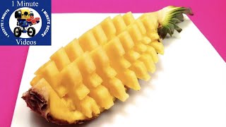 Cómo Cortar la Piña en Sólo 1 Minuto  Manera más Fácil Rápida Colaciones Howto [upl. by Maxim]