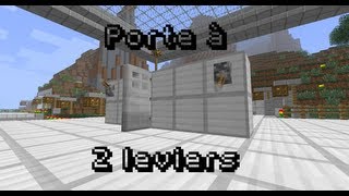 Minecraft Tuto redstone  18 Porte 2 leviers FR [upl. by Nimajaneb]