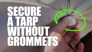 Survival Tip Secure a Tarp Without Grommets  DIY Shelter amp Cover [upl. by Berne972]