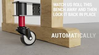 Retractable Workbench Caster httpwwwretractablecastercom [upl. by Atena]