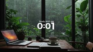 Rainy Study Session 2x Pomodoro 30 Timer  Deep Focus with Rain Sound BGM No Music [upl. by Enisaj]