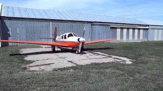 Mooney M20C Aircraft startup [upl. by Nayrda217]