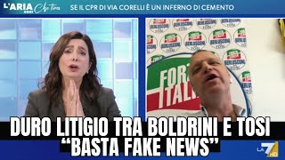 LITE ACCESA TRA LAURA BOLDRINI E TOSI “BASTA FAKE NEWS” [upl. by Enirac]