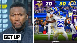 GET UP  quotVikings are FAKE contendersquot  Ryan Clark reacts Rams blowout Sam Darnold Vikings 3020 [upl. by Yeloc913]