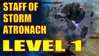 Skyrim Legendary  Level 1 SPECIAL OP The Staff of Storm Atronach [upl. by Ymar]