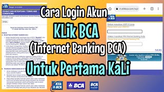 cara login internet banking bca pertama kali  cara login klik bca setelah daftar Lewat ATM [upl. by Etram]