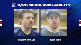 NYR vs BOS Brennan Othmann and Reilly Smith Postgame Availability  Sept 26 2024 [upl. by Yalahs42]