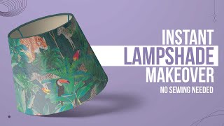 No Sew DIY Fabric Lampshade  Upcycle Crafts [upl. by Murdock]