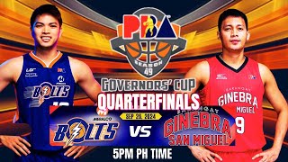 🔴LIVE PBAGINEBRA VS MERALCO BOLTS LIVE SCORE amp COMMENTARY pbalive ginebralive [upl. by Swor]