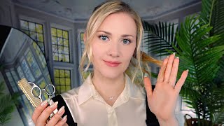 ✂️ Sleepinducing Haircut and Curling 💇🏼‍♀️ ASMR  Soft Spoken into Whisper [upl. by Antonius]