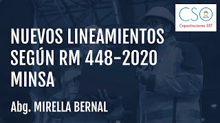 Nuevos Lineamientos según R M 448 2020 MINSA  Conferencia [upl. by Cannell354]