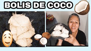 🥥 BOLIS DE COCO de leche ‼️CONGELADAS de COCO con leche 🥥🍧Martucha F [upl. by Laehcym]