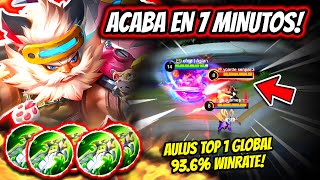 ¡ES UNA BESTIA ACABA EN 7 MINUTOS AULUS TOP 1 GLOBAL 936 WINRATE  MOBILE LEGENDS [upl. by Nerat]