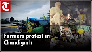 Farmers gather at Chandigarhs Sector 34 say to march towards Punjab Assembly [upl. by Anassor]