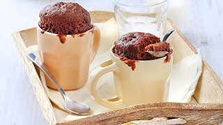 Recette  Mug cake au chocolat sans lactose [upl. by Esyak584]