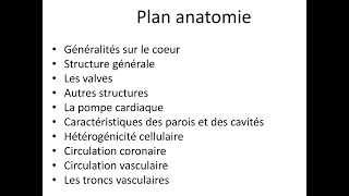 Physiologie Cardiaque  Generalite anatomique FMPC [upl. by Gaby141]