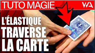 😁 MAGIE EXPLIQUÉE  lÉLASTIQUE TRAVERSE LA CARTE 😱 [upl. by Gunzburg]