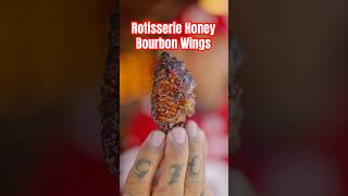 Rotisserie Honey Bourbon Wings w fireandsmokesociety rotisseriechicken chickenwings tftibbq [upl. by Vieva]