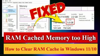 How to Clear RAM Cached Memory Which Too High in Windows 1110 memory [upl. by Barris]