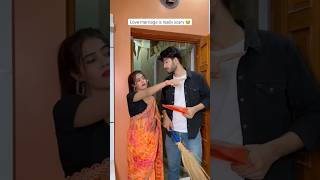 Love marriage is reality scary😂😂 husbandwifecomdey comedyfilm shortvideos [upl. by Hoyt723]