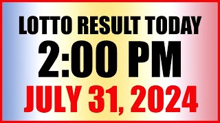 Lotto Result Today 2pm July 31 2024 Swertres Ez2 Pcso [upl. by Glasgo713]