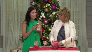 Lenox Set of 2 10K Gold Plated Snowflake Ornaments with Crystal Gems on QVC [upl. by Chipman]