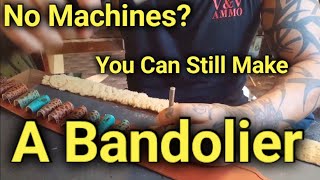 Making a Mexican Bandolier Without machines Custom Leather Belt Easy Beginners [upl. by Fortunna]