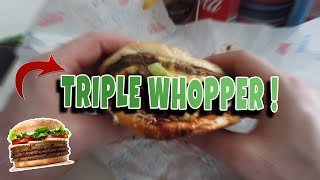 DÉGUSTATION DUN TRIPLE WHOPPER FAÇON BURGER KING [upl. by Srini]