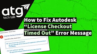 How to Fix Autodesk quotLicense Checkout Timed Outquot Error Message [upl. by Eenot]