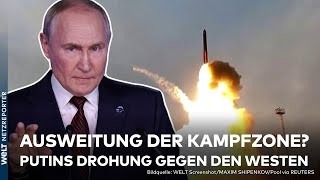 UKRAINEKRIEG Putin dreht auf  Derbe Drohung mit globalen Konflikt  WELT News [upl. by Katina]