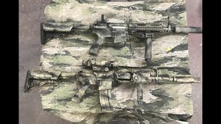 ATACS IX Camo rifle painting tutorial [upl. by Leirbma]