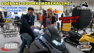 2025 SkiDoo MXZ Adrenaline w Blizzard Package  Catching Up With MJ  Toronto Snowmobile Show [upl. by Nelda]