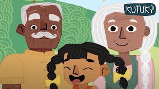 Grandpa and Grandma Nursery Rhymes for Kids  grandparents song  Kutuki [upl. by Neelyad]