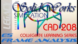 E5  SolidWorks Weldments and Frame Stress Analysis Tutorial [upl. by Eilujna]